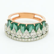Emerald Crown Diamond Ring