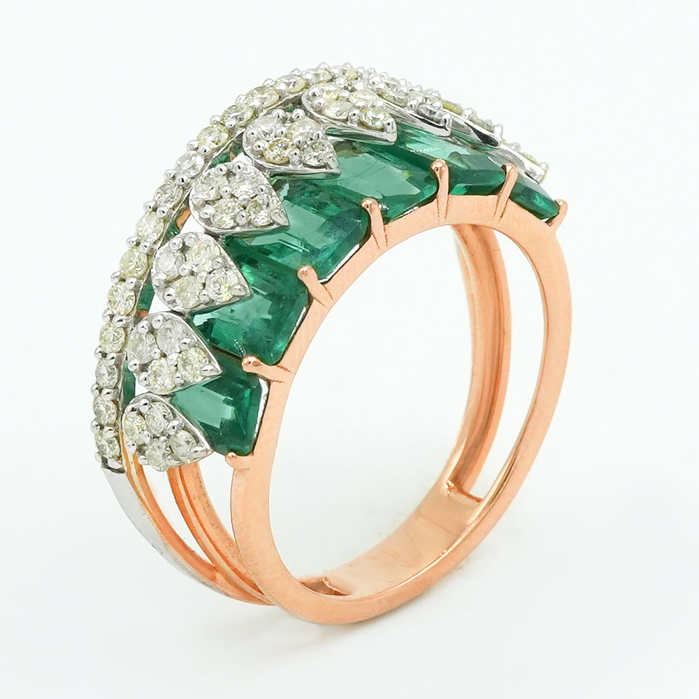 Emerald Crown Diamond Ring