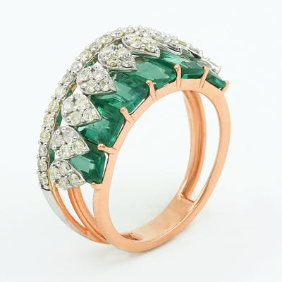 Emerald Crown Diamond Ring