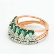Emerald Crown Diamond Ring