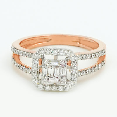 Luna Square Diamond Ring