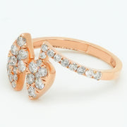 Twin Leaf Diamond Ring