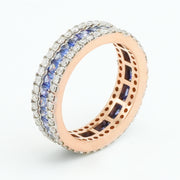 Blue Halo Band Ring