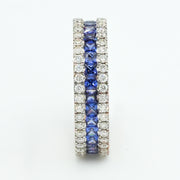 Blue Halo Band Ring