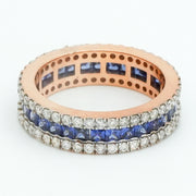 Blue Halo Band Ring