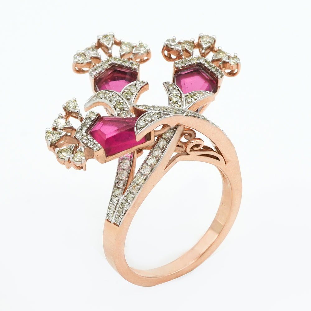 Verdant Halo Diamond Ring