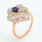 Blue Bloom Diamond Ring