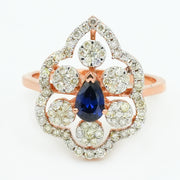 Blue Bloom Diamond Ring