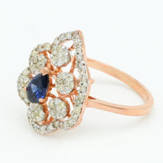 Blue Bloom Diamond Ring
