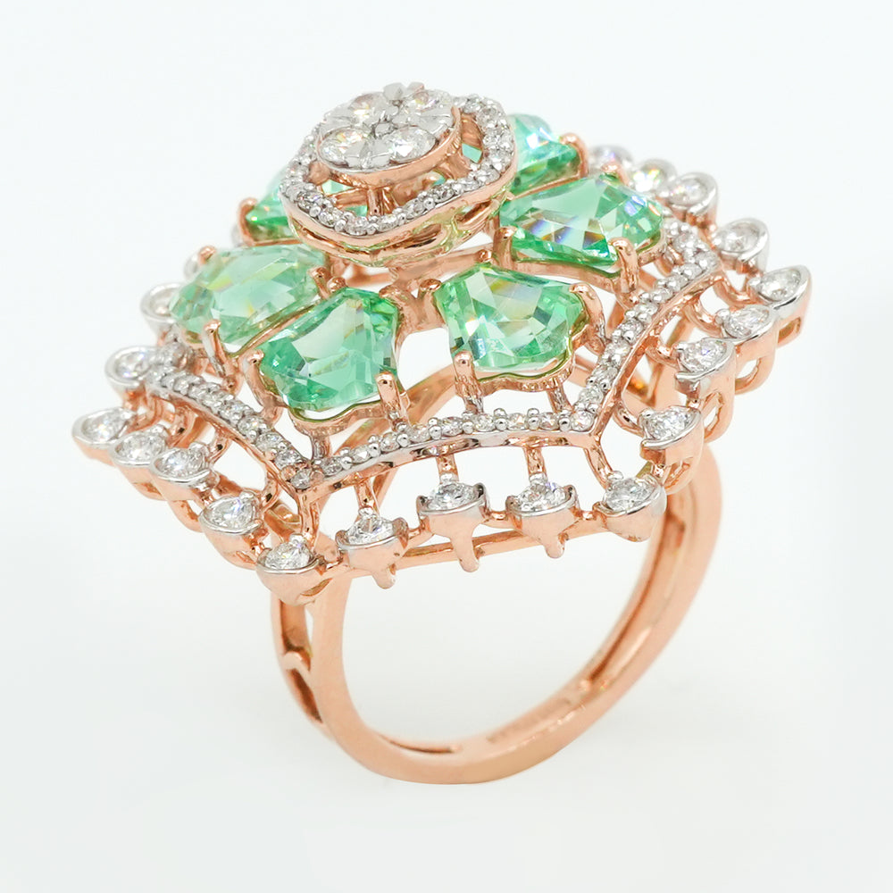 Emerald Hexa Ring