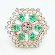 Emerald Hexa Ring