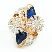 Blue Blossom Diamond Ring