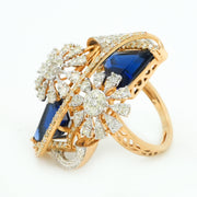 Blue Blossom Diamond Ring