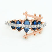 Azure Crown Diamond Ring