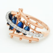Azure Crown Diamond Ring