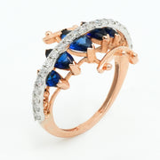 Azure Crown Diamond Ring