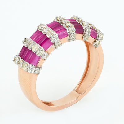 Ruby Stripe Diamond Band