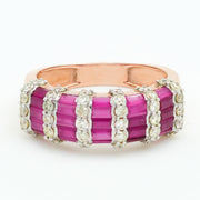 Ruby Stripe Diamond Band