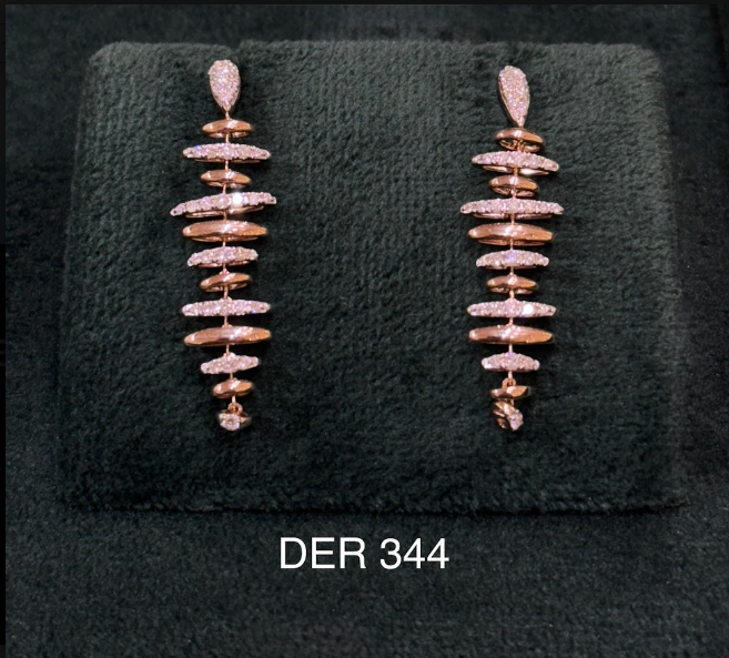 Diamond Layered Drop Earrings