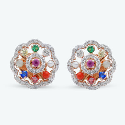 Gemstone Bloom Studs