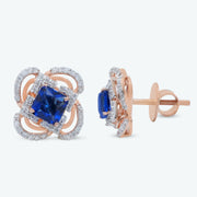 Blue Flower Studs