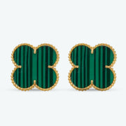 Emerald Petal Studs
