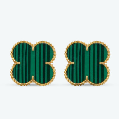 Emerald Petal Studs