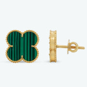 Emerald Petal Studs