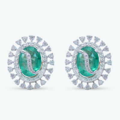 Oval Cluster Earrings