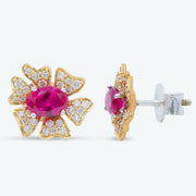 Diamond Petal Earrings