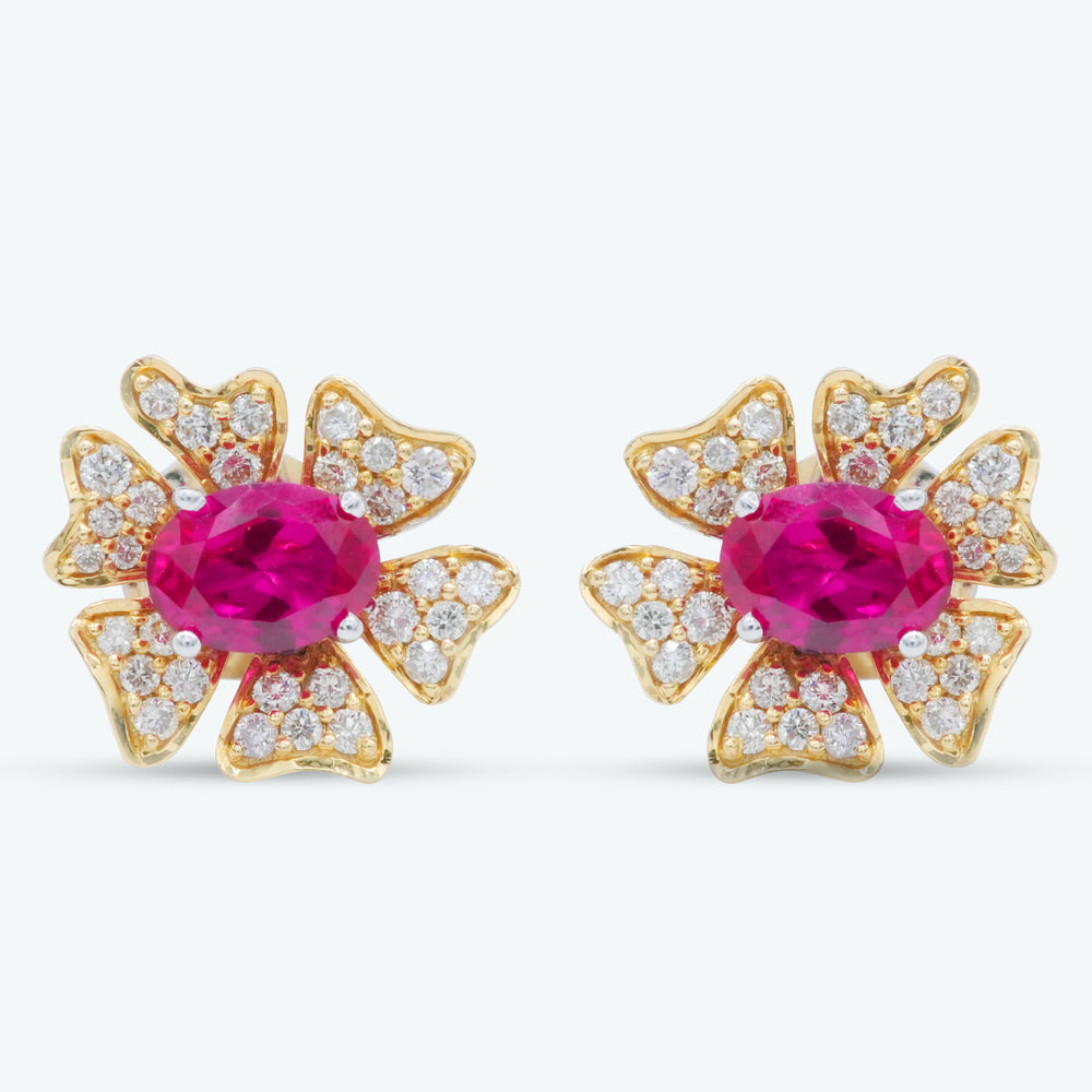 Diamond Petal Earrings
