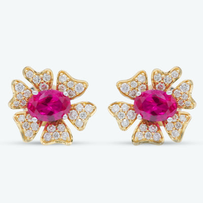 Diamond Petal Earrings