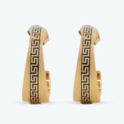 Greek Key Hoop Earrings