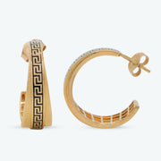 Greek Key Hoop Earrings