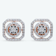 Diamond Square Halo Studs