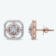 Diamond Square Halo Studs