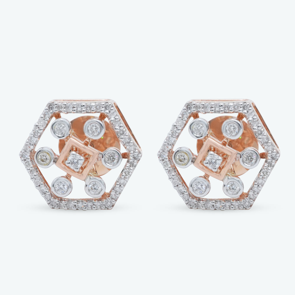 Golden Grid Earrings