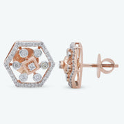 Golden Grid Earrings