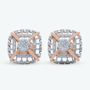 Diamond Crossweave Studs
