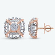 Diamond Crossweave Studs