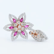 Scarlet Bloom Diamond Ring