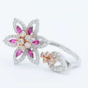 Scarlet Bloom Diamond Ring