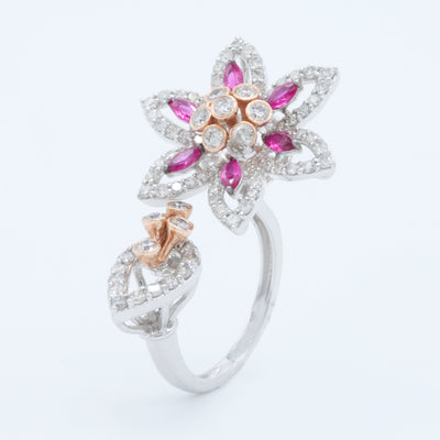 Scarlet Bloom Diamond Ring