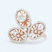 Rosette Trio Diamond Ring