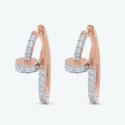 Diamond Crossbar Hoops