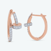 Diamond Crossbar Hoops
