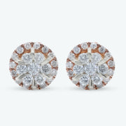 Diamond Petal Round Studs