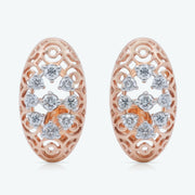 Oval Floral Earrings