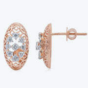 Oval Floral Earrings
