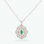 Emera Lotus Diamond Pendant Set